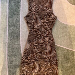 Forever 21 Black and Tan Maze Mini Dress